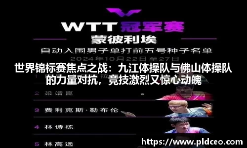 世界锦标赛焦点之战：九江体操队与佛山体操队的力量对抗，竞技激烈又惊心动魄